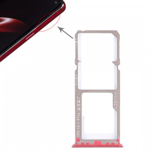 2 x Plateau pour carte SIM + Plateau pour carte Micro SD pour OPPO A3 (Rouge) SH314R1817-20