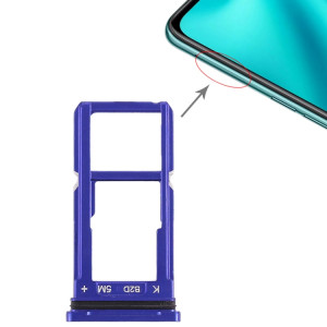 Pour OPPO R15 plateau de carte SIM + plateau de carte SIM/plateau de carte Micro SD (bleu) SH418L508-20