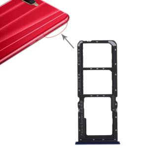 Pour OPPO K1 2 x plateau de carte SIM + plateau de carte Micro SD (bleu) SH432L243-20