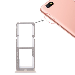 Pour OPPO A77 2 x plateau de carte SIM + plateau de carte Micro SD (or rose) SH33RG1741-20