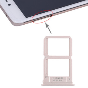 Pour Vivo X9 2 x plateau de carte SIM (or) SH437J128-20