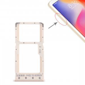 Plateau pour carte SIM + Plateau pour carte SIM / Plateau pour carte Micro SD pour Xiaomi Redmi 6 / Redmi 6A (Or) SH438J1537-20