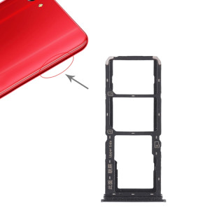 Pour Vivo Y83 2 x plateau de carte SIM + plateau de carte Micro SD (noir) SH446B318-20