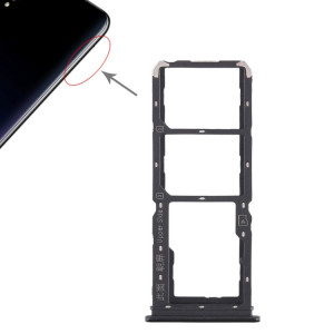 Pour Vivo Y97 2 x plateau de carte SIM + plateau de carte Micro SD (noir) SH455B1440-20