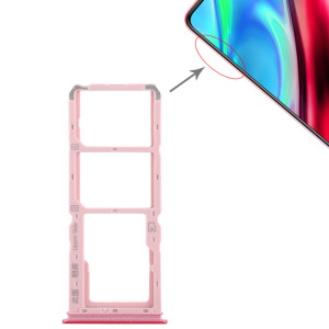 Pour Vivo Y93 2 x plateau de carte SIM + plateau de carte Micro SD (rouge) SH458R1292-20