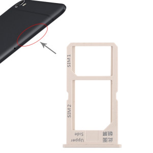 Pour Vivo Y55 2 x plateau de carte SIM (or) SH485J568-20