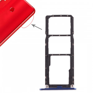 2 x Plateau pour carte SIM / Plateau pour carte Micro SD pour Huawei Honor 8X Max (Bleu) SH494L1916-20
