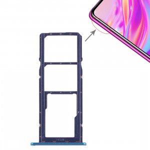 2 x Plateau pour carte SIM / Plateau pour carte Micro SD pour Huawei Enjoy 9 (Bleu) SH495L1862-20