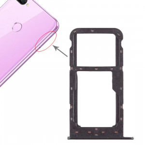 Plateau pour carte SIM + Plateau pour carte SIM / Plateau pour carte Micro SD pour Huawei Honor 9i (Noir) SH498B1169-20