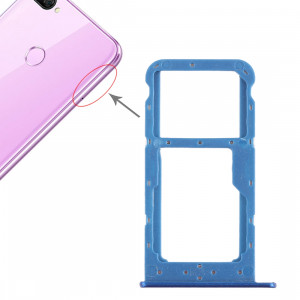 Plateau pour carte SIM + Plateau pour carte SIM / Plateau pour carte Micro SD pour Huawei Honor 9i (Bleu) SH498L287-20