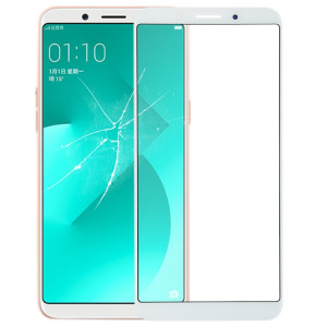 For OPPO A83 Front Screen Outer Glass Lens (White) SH664W751-20