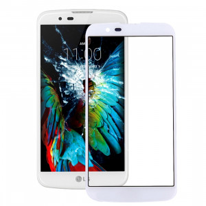 iPartsAcheter pour LG K10 Lentille extérieure en verre (blanc) SI91WL602-20