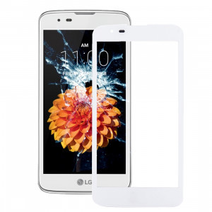 iPartsAcheter pour LG K7 / MS330 Lentille extérieure en verre (blanc) SI96WL1752-20