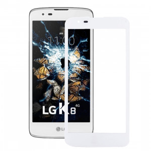 iPartsAcheter pour LG K8 Lentille extérieure en verre (blanc) SI97WL1026-20