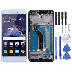 Ecran LCD et assemblée complète du numériseur avec cadre pour Huawei P8 Lite (2017) (Blanc) SH93WL884-20