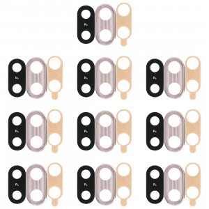 Cadre de caméra 10 PCS avec cache-objectif et adhésif pour Huawei Nova 3 (Argent) SH963S366-20