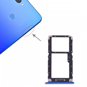 Plateau pour carte SIM + Carte SIM / Carte Micro SD pour Xiaomi Mi 8 Lite (Bleu) SH062L1525-20