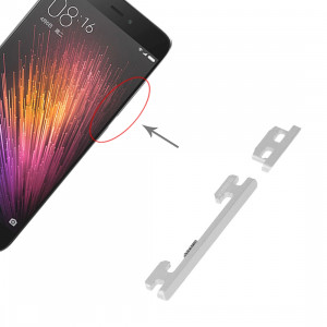 Bouton d'alimentation et bouton de contrôle du volume pour Xiaomi Mi 5 (Argent) SH065S1785-20