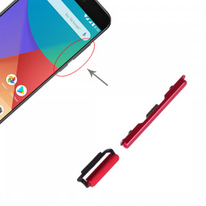 Bouton d'alimentation et bouton de contrôle du volume pour Xiaomi Mi 5X / A1 (rouge) SH071R1067-20