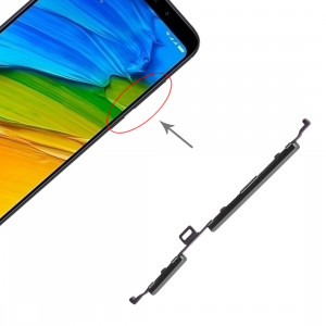 Bouton d'alimentation et bouton de contrôle du volume pour Xiaomi Redmi 5 Plus (Noir) SH078B1230-20