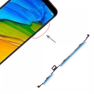 Bouton d'alimentation et bouton de contrôle du volume pour Xiaomi Redmi 5 Plus (bleu) SH078L655-20
