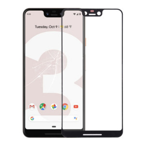 Lentille en verre extérieur de l'écran avant pour Google Pixel 3 XL (noir) SH132B762-20