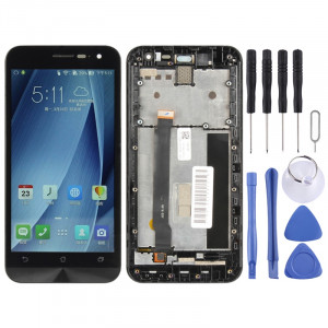 Ecran LCD et assemblée complète du numériseur avec cadre pour Asus Zenfone 2 ZE500CL Z00D (Noir) SH259B1343-20