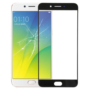 Pour OPPO R9s Plus Lentille en verre extérieure de l'écran avant (noir) SH345B448-20