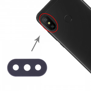 Cache-objectif d'appareil photo pour Xiaomi Redmi 6 Pro / MI A2 Lite (noir) SH381B1687-20