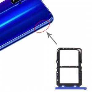 Bac à cartes SIM + Bac à cartes SIM pour Huawei Honor 20 (bleu) SH584L950-20