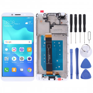 Ecran LCD et ensemble de numérisation complet avec cadre pour Huawei Y5 Prime (2018) (Blanc) SH74WL1509-20