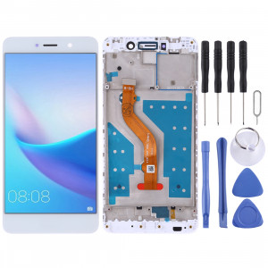 Ecran LCD et assemblée complète du numériseur avec cadre pour Huawei Y7 (2017) (Blanc) SH76WL552-20