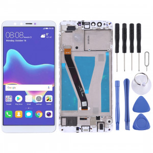 Ecran LCD et assemblée complète du numériseur avec cadre pour Huawei Enjoy 8 Plus (Blanc) SH94WL1726-20