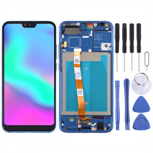 Ecran LCD et assemblée complète de numérisation avec cadre pour Huawei Honor 10 (bleu) SH946L650-20