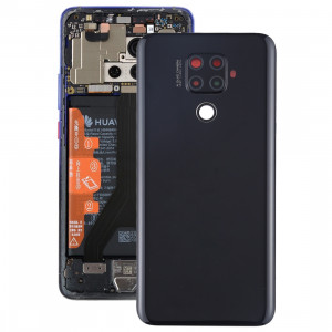 Cache batterie d'origine avec lentille de caméra pour Huawei Mate 30 Lite (noir) SH16BL562-20