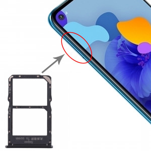 Plateau à cartes SIM + Plateau à cartes NM pour Huawei Mate 30 Lite (Noir) SH168B1847-20