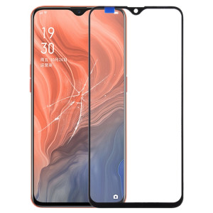 Pour OPPO Reno Z Lentille en verre extérieure de l'écran avant (noir) SH607B1259-20