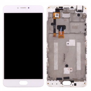 iPartsAcheter Meizu M3 Note / Meilan Note 3 (version chinoise) Écran LCD + écran tactile Digitizer Assemblée avec cadre (blanc) SI651W1585-20