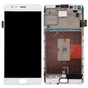 iPartsAcheter pour OnePlus 3T LCD écran + écran tactile Digitizer Assemblée avec cadre (blanc) SI680W1514-20