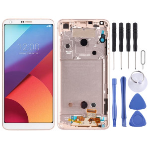 Écran LCD d'origine pour LG G6 / H870 / H870DS / H872 / LS993 / VS998 / US997 Digitizer Full Assembly avec Frame7 (Or) SH65JL144-20