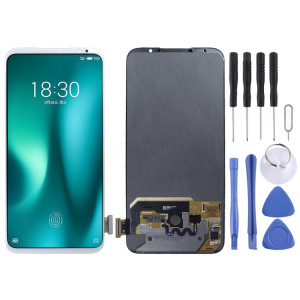 Écran LCD d'origine pour Meizu 16S Pro avec assemblage complet du numériseur (blanc) SH181W668-20