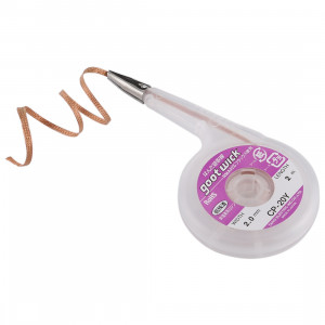 Mèche à souder 2,0 mm fil à souder à dessouder tresse, longueur: 2 m SH44351788-20