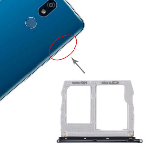 Plateau pour Carte SIM + Plateau pour Carte Micro SD pour LG K40 / K12 Plus / X4 (2019) / X420EM / X420BMW / X420HM / X420 / X420N (Argent) SH459S677-20