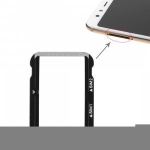 Double support de carte SIM pour Xiaomi Mi 6X (noir) SH939B1732-20