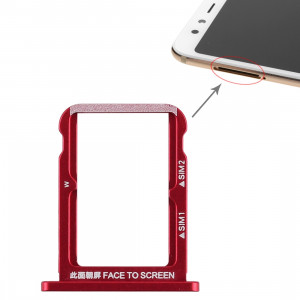 Double support de carte SIM pour Xiaomi Mi 6X (rouge) SH939R964-20
