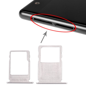 Plateau pour carte SIM + Plateau pour carte Micro SD pour Nokia 3 TA-1020 TA-1028 TA-1032 TA-1038 (Argent) SH960S483-20