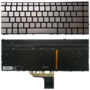 Clavier version américaine avec rétroéclairage du clavier pour HP Spectre x360 série 13-w 13-w013dx 13-w014dx 13-w023dx 13-w063nr 13-W010CA 13-W020CA (argent) SH468S178-20