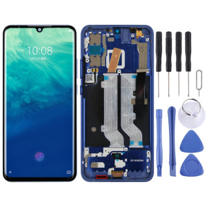 Écran LCD OEM pour ZTE Axon 10 Pro (Version 4G) Assemblage complet du numériseur avec cadre (Bleu) SH581L911-20