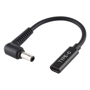 Câble de chargeur d'adaptateur d'alimentation femelle DP 5,0 x 1,0 mm vers type C (noir) SH692B255-20