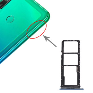 Plateau pour Carte SIM + Plateau pour Carte SIM + Plateau pour Carte Micro SD pour Huawei P40 Lite E / Enjoy 10 (Bleu) SH697L1367-20